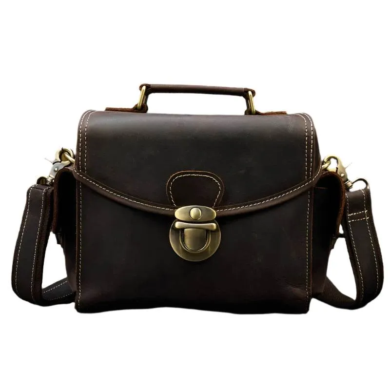 Vintage Leather Satchel Camera Bag for Professional Photographers