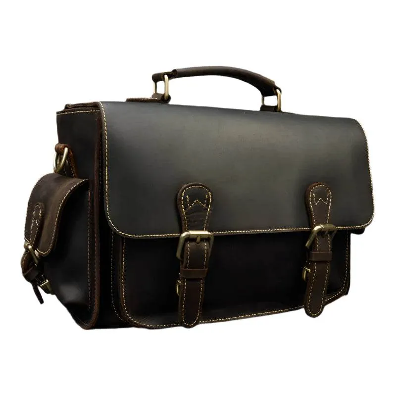 Vintage Leather Satchel Camera Bag for Professional Photographers