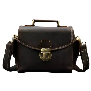 Vintage Leather Satchel Camera Bag for Professional Photographers
