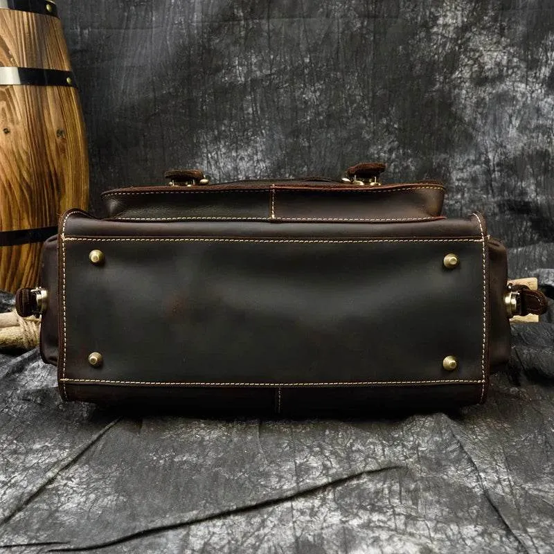 Vintage Leather Satchel Camera Bag for Professional Photographers