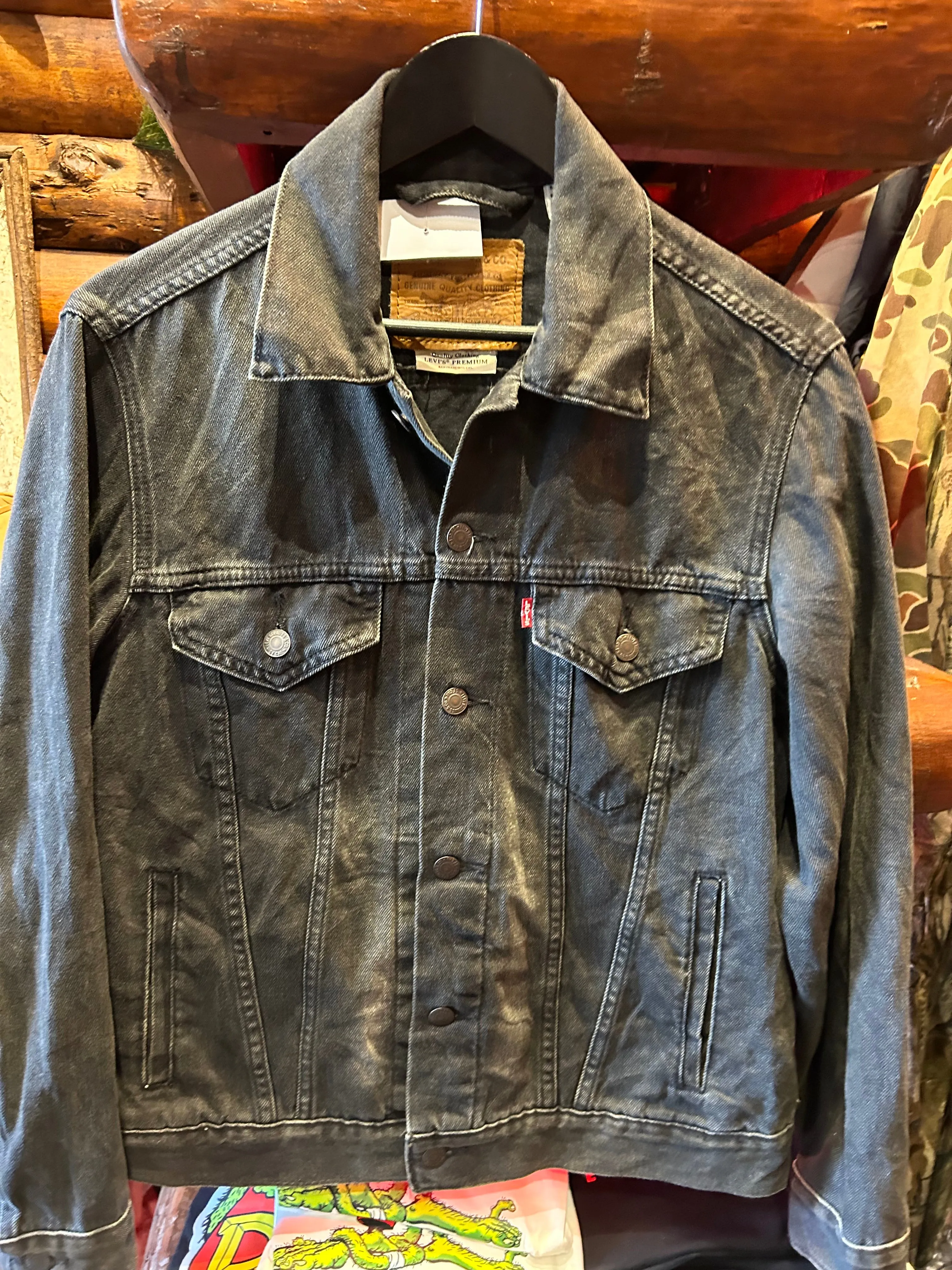 Vintage Levis Black Jacket Fade, Small