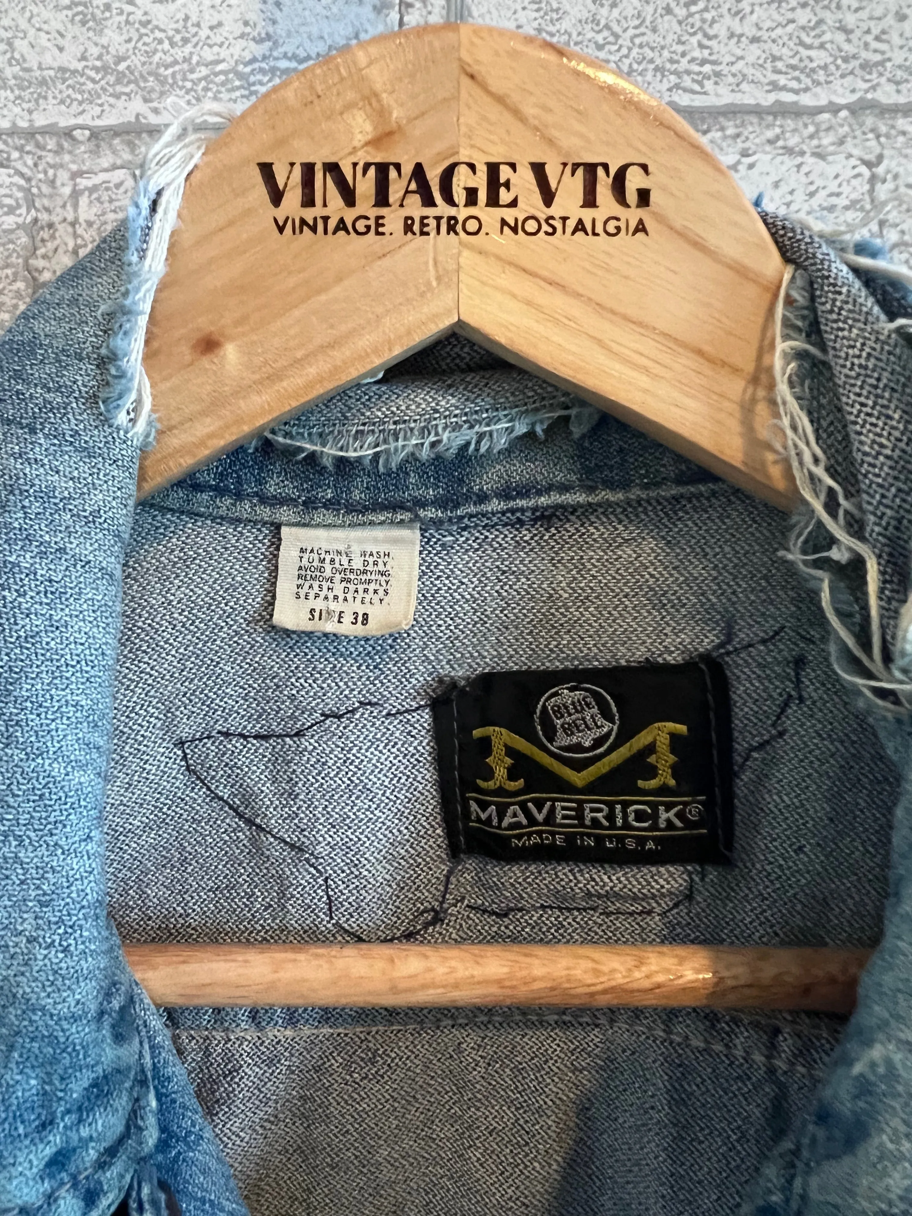 Vintage Maverick Denim Jacket with band patches "Guns N' Rosses, Led Zeppelin, Aerosmith, Pink Floyd"