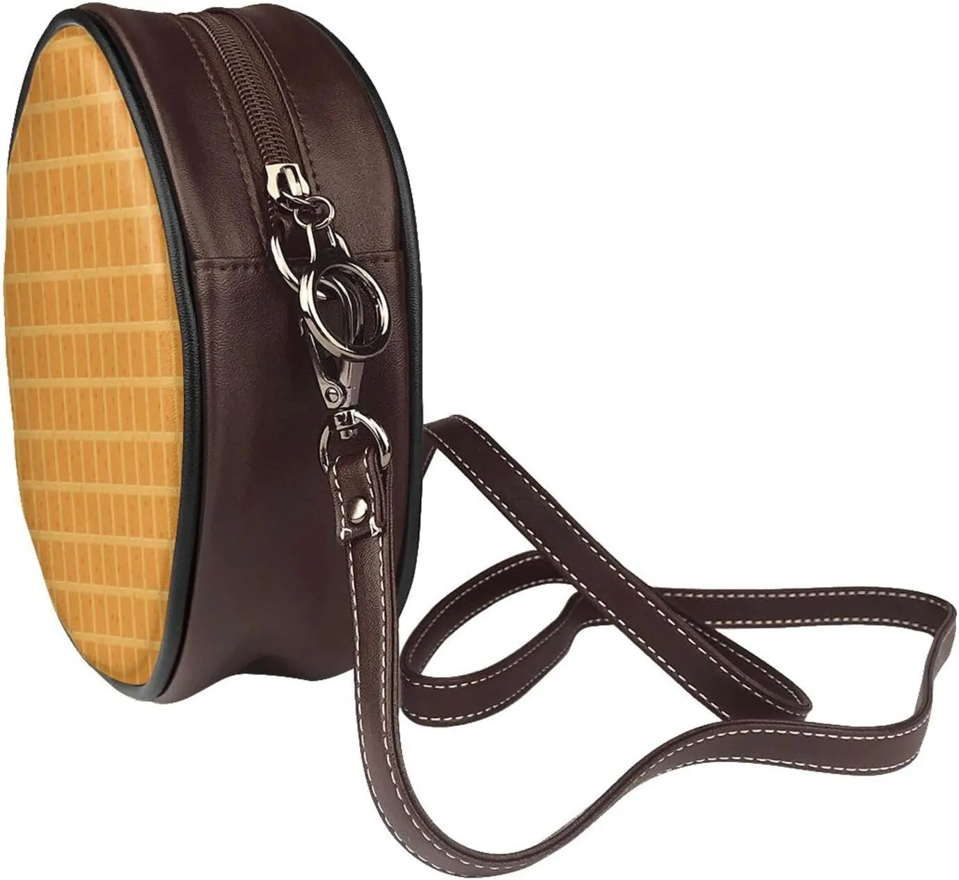 Vintage PU Leather Crossbody Purse Satchel, Small Cute Crossbody Round Bags for Women Sling Shoulder Bag
