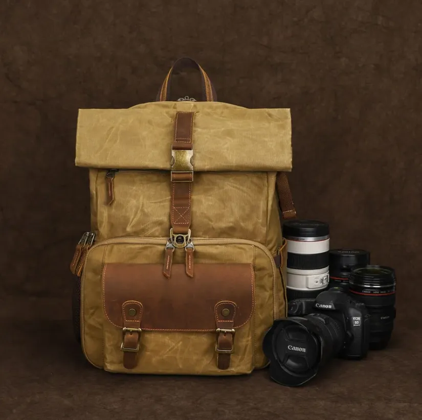 Vintage Style Camera Backpack  | Grand Teton