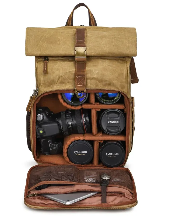 Vintage Style Camera Backpack  | Grand Teton