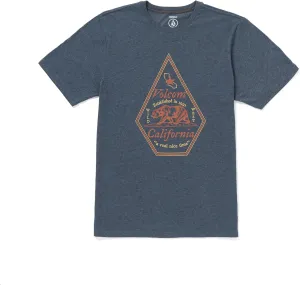 Volcom Men's Calinice Time California State Short Sleeve Heather Tee