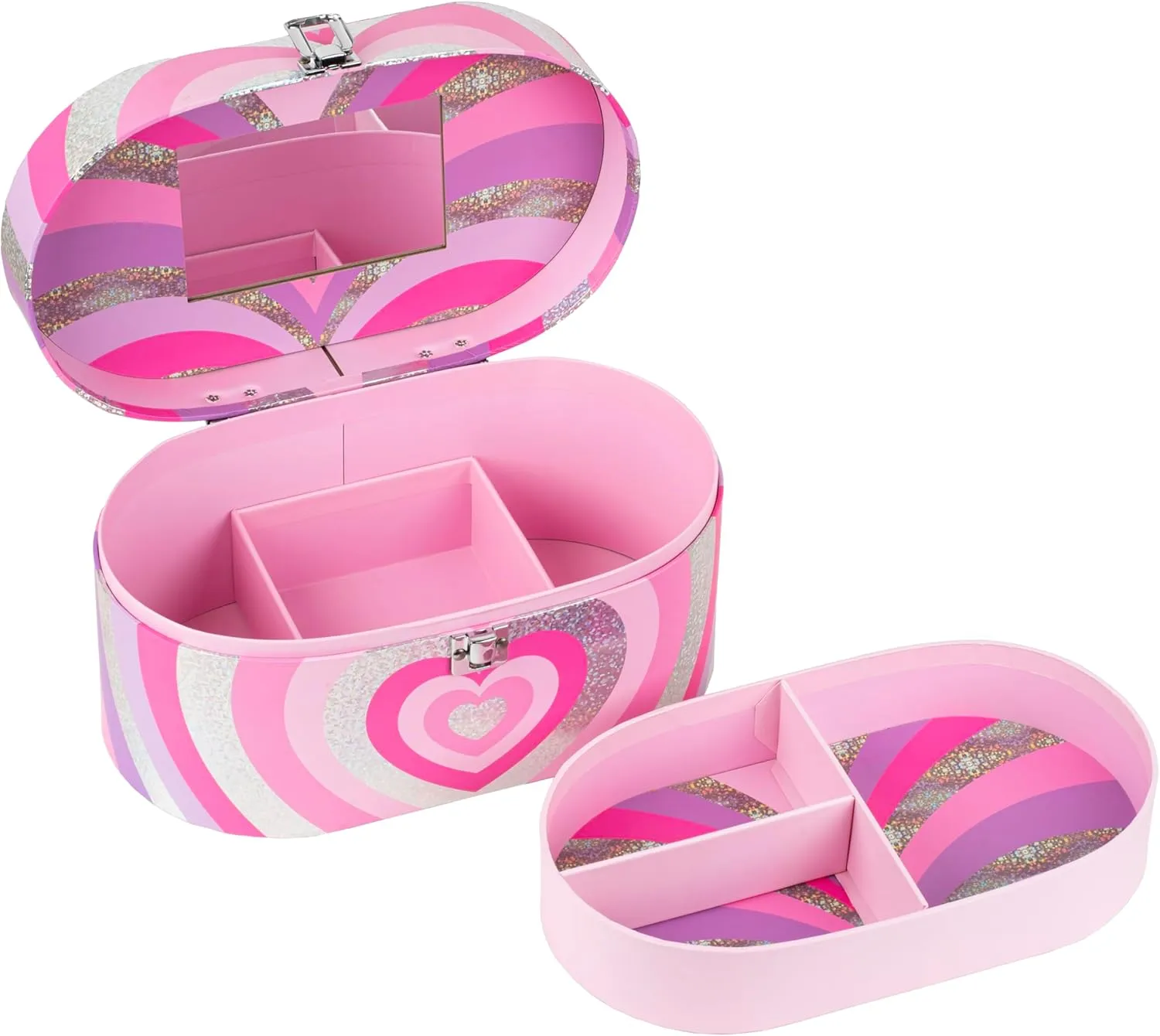 VOTUM Train Case Rainbow Unicorn- Travel Cosmetic Bag Organizer - Perfect for Organizing Makeup, Toiletries, and Beauty Essentials During Travel or Daily Use - Stylish, Lightweight Makeup Bag