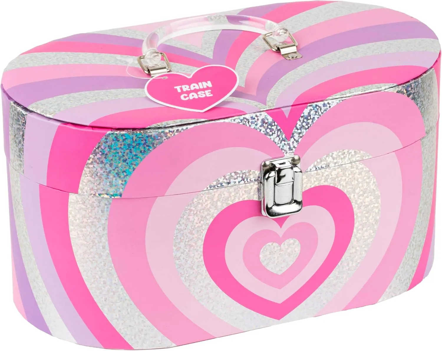 VOTUM Train Case Rainbow Unicorn- Travel Cosmetic Bag Organizer - Perfect for Organizing Makeup, Toiletries, and Beauty Essentials During Travel or Daily Use - Stylish, Lightweight Makeup Bag