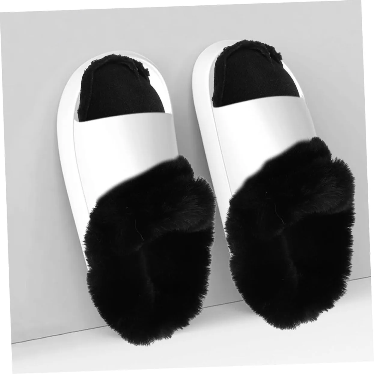 Warm Comfortable Winter Boot Insoles Faux Fur Liner Non-Slip Socks Windproof Shoes Removable Washable for Outdoor/Indoor Activities