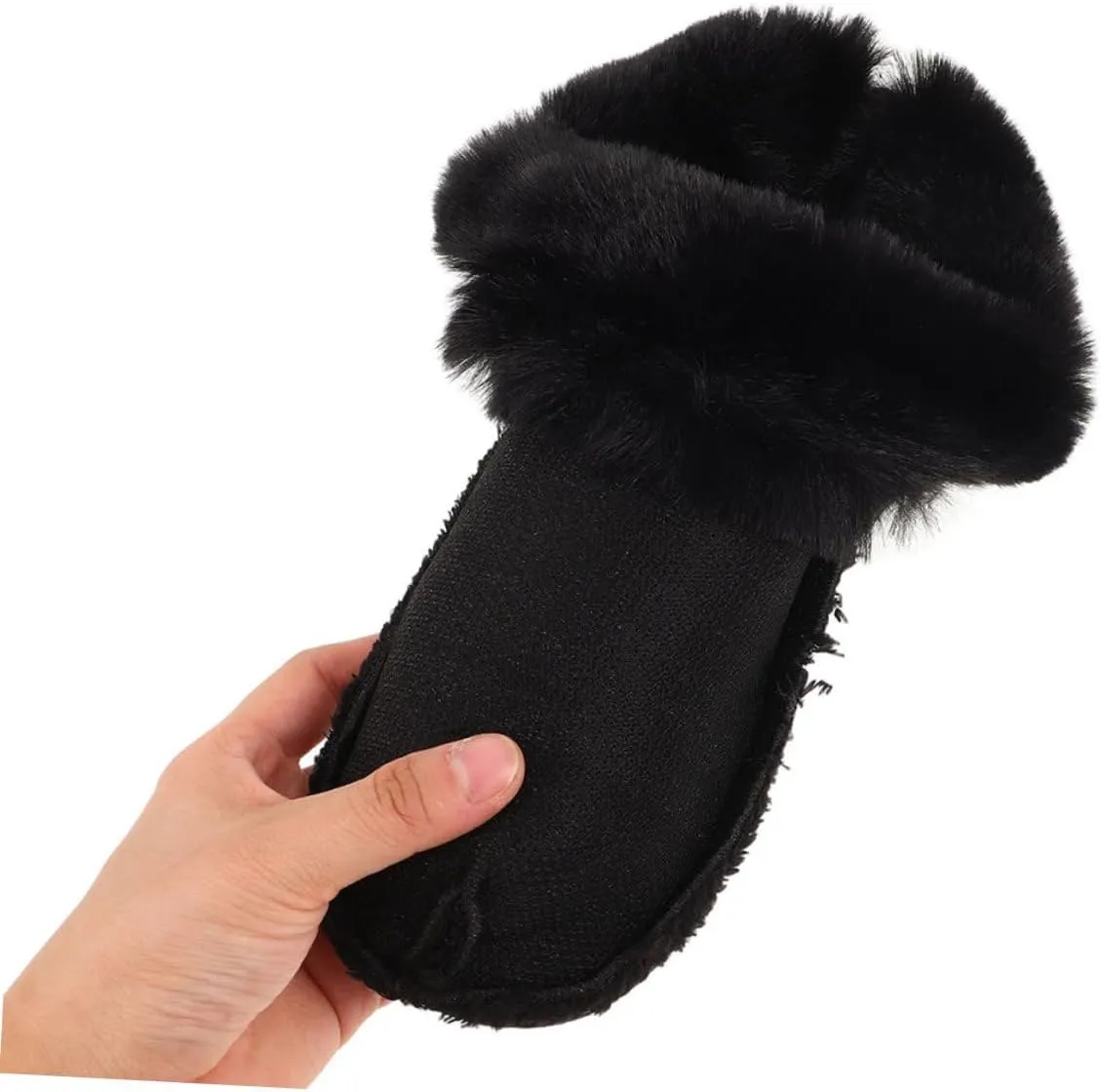 Warm Comfortable Winter Boot Insoles Faux Fur Liner Non-Slip Socks Windproof Shoes Removable Washable for Outdoor/Indoor Activities