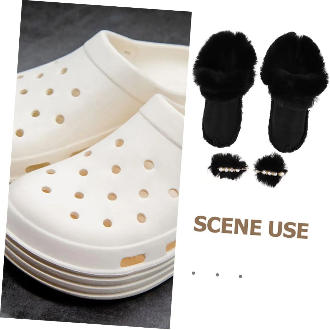 Warm Comfortable Winter Boot Insoles Faux Fur Liner Non-Slip Socks Windproof Shoes Removable Washable for Outdoor/Indoor Activities