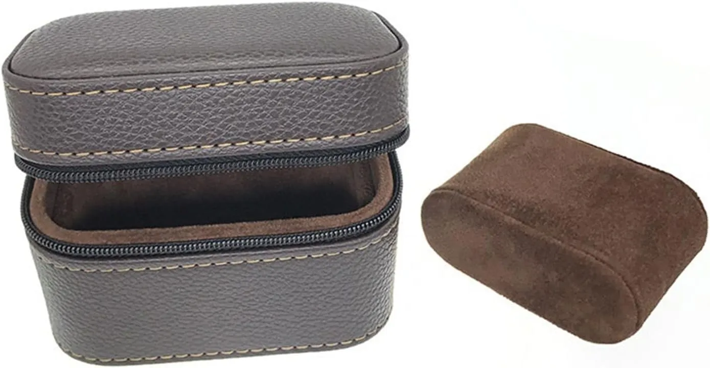 Watch Box Organizer Single Watch Storage Box Portable High-end Watch Display Box Watch Organizer Watch Holder watch case(Brown)