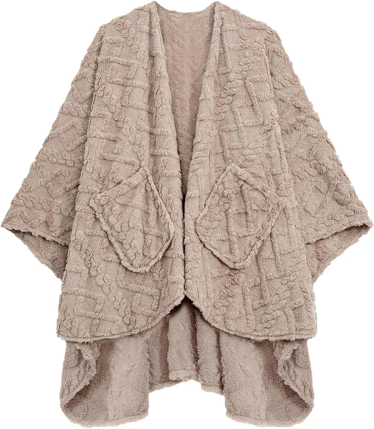 Wearable Blanket,Shawl Throw Blankets for Women and Men, Fleece Blanket with Pockets for Home and Travel
