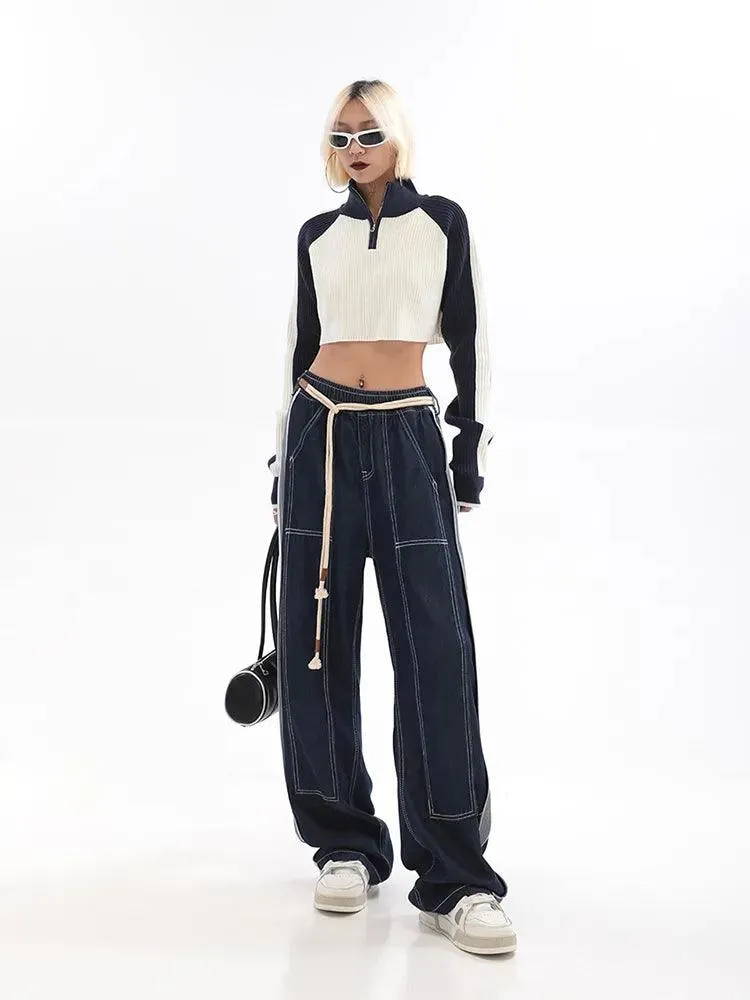 Wide Leg Baggy Denim Pant