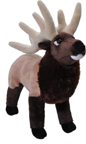 Wild Republic Elk Plush, Stuffed Animal, Plush Toy, Gifts for Kids, Cuddlekins 12 Inches,Multi