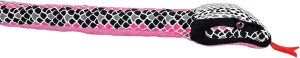 Wild Republic Snake Plush, Stuffed Animal Toy, Gifts for Kids, Pink & Grey Scales, 54", Multi, Model:22183