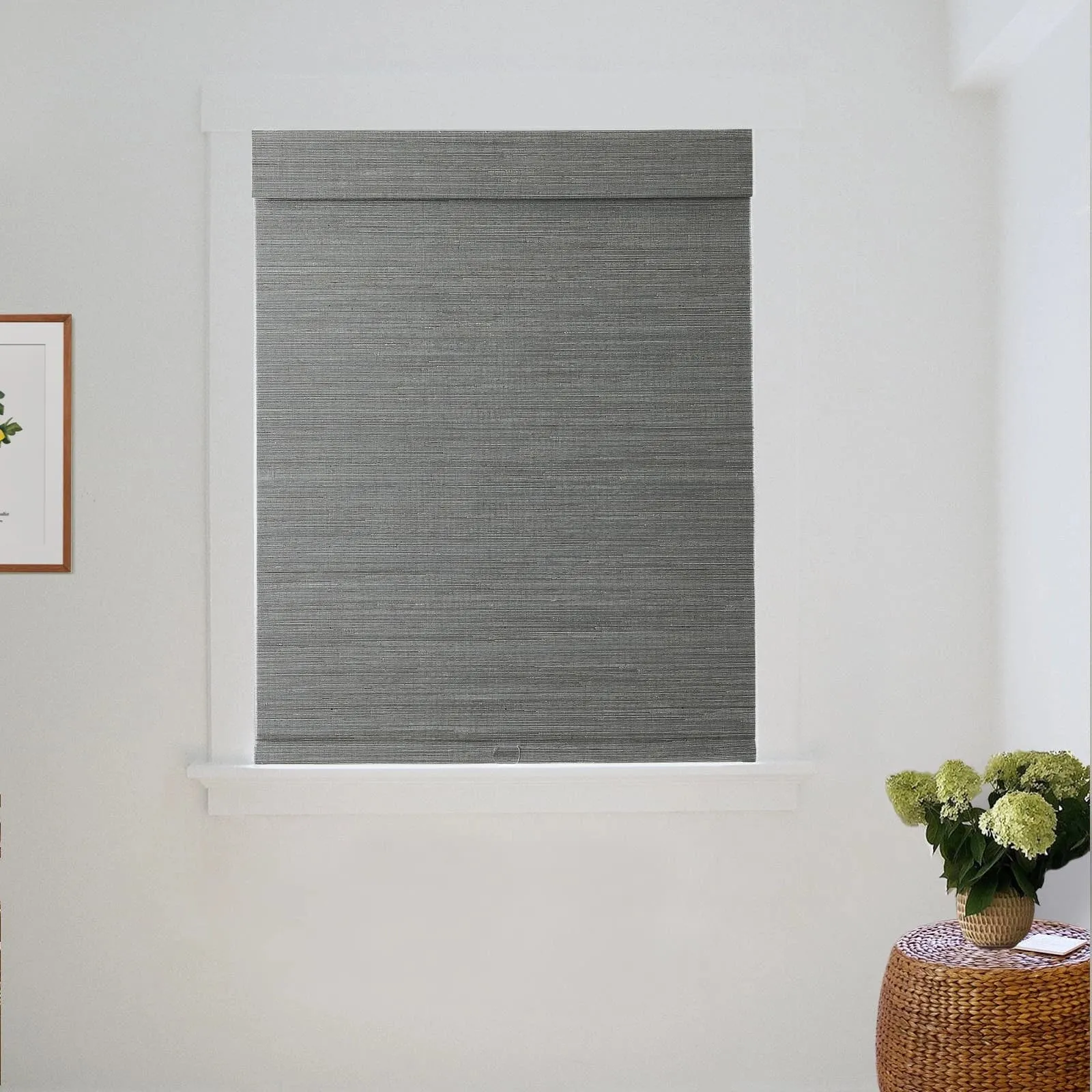 Wind Neutral Bamboo Ramie Woven Shade - Grey