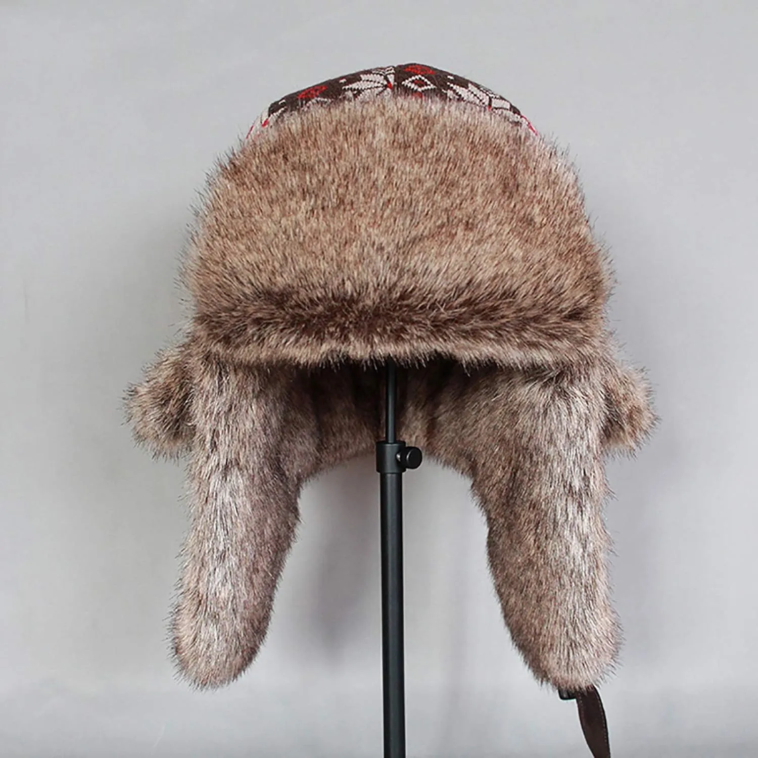 Winter Hats, Hat Winter Hat Faux Fur Trooper Trapper Hat Aviator Hat with Ear Flap for Outdoor Skating, Skiing, Hunting