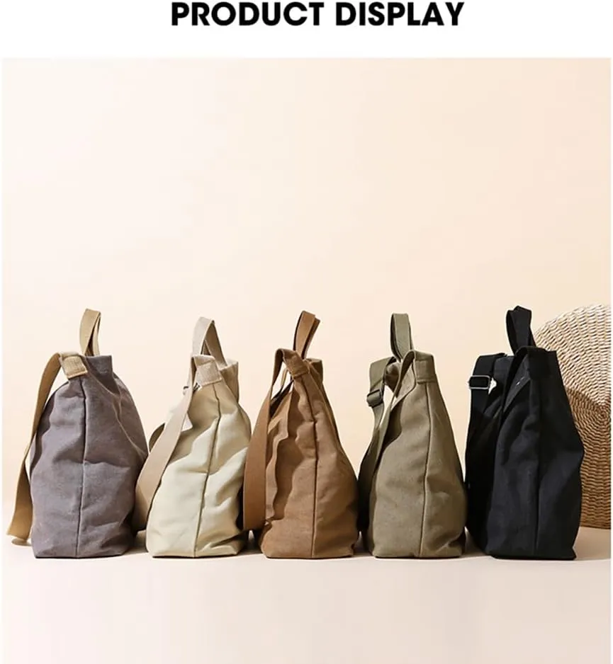Women Canvas Tote Handbags Casual Shoulder Work Bag Crossbody Top Handle Bag Cross-body Handbags