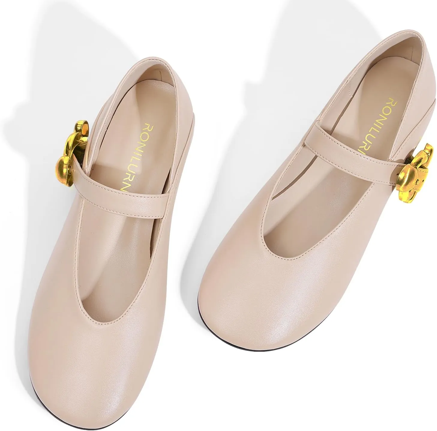 Women Mary Jane Shoes Pumps Chunky Comfortable Low Heels Closed Round Toe Dress Work Wedding Shoes