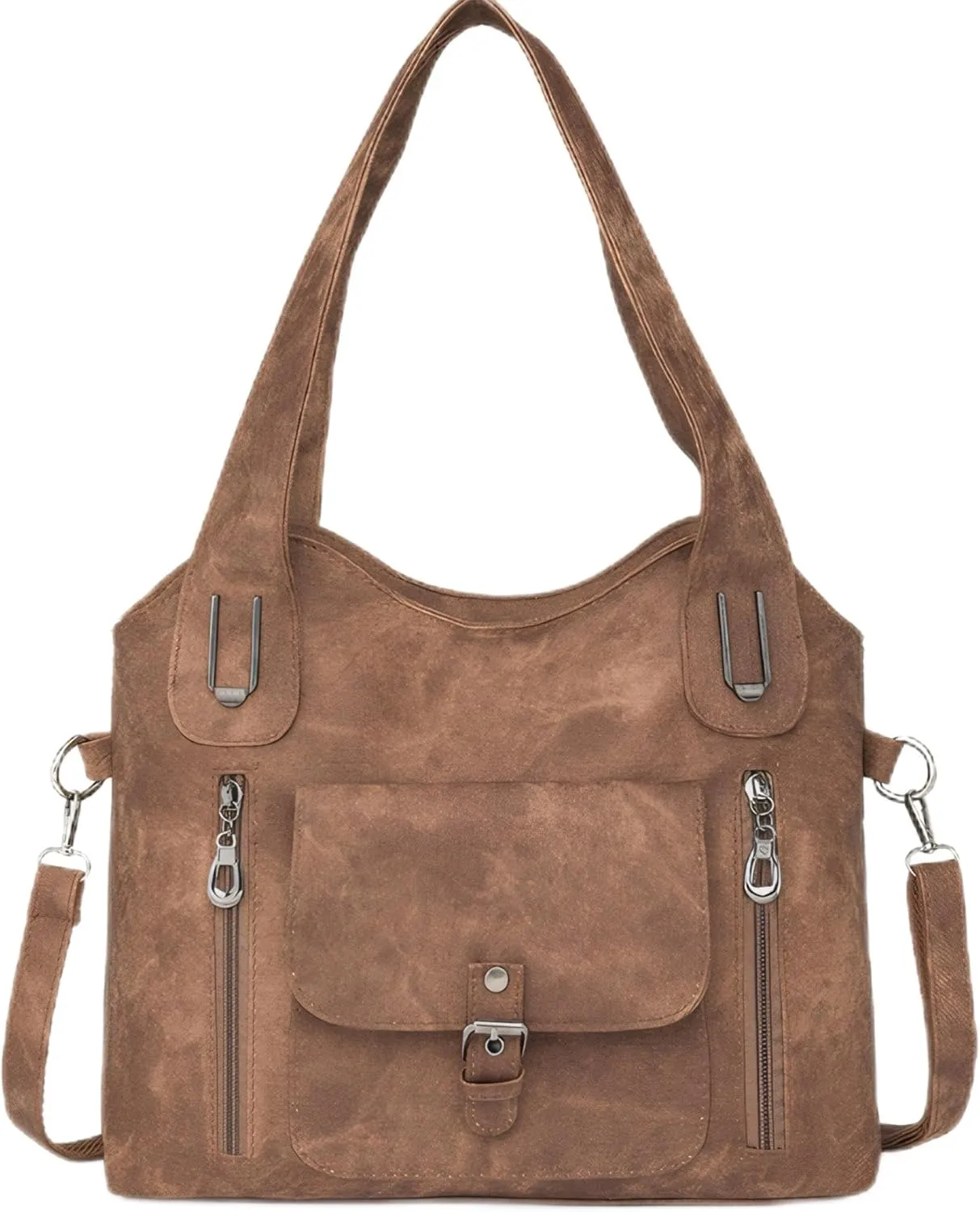 Women PU Leather Shoulder Bag Vintage Crossbody Tote Handbag