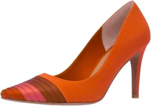 Women Rainbow Kitten Heels Pumps Pointed Toe Satin Stiletto High Heels Pumps Slip On Multicolored Closed Cap Toe Dress Sandals Patchwork Colorful Wedding Shoes Office Lady Sexy 4-11 M US