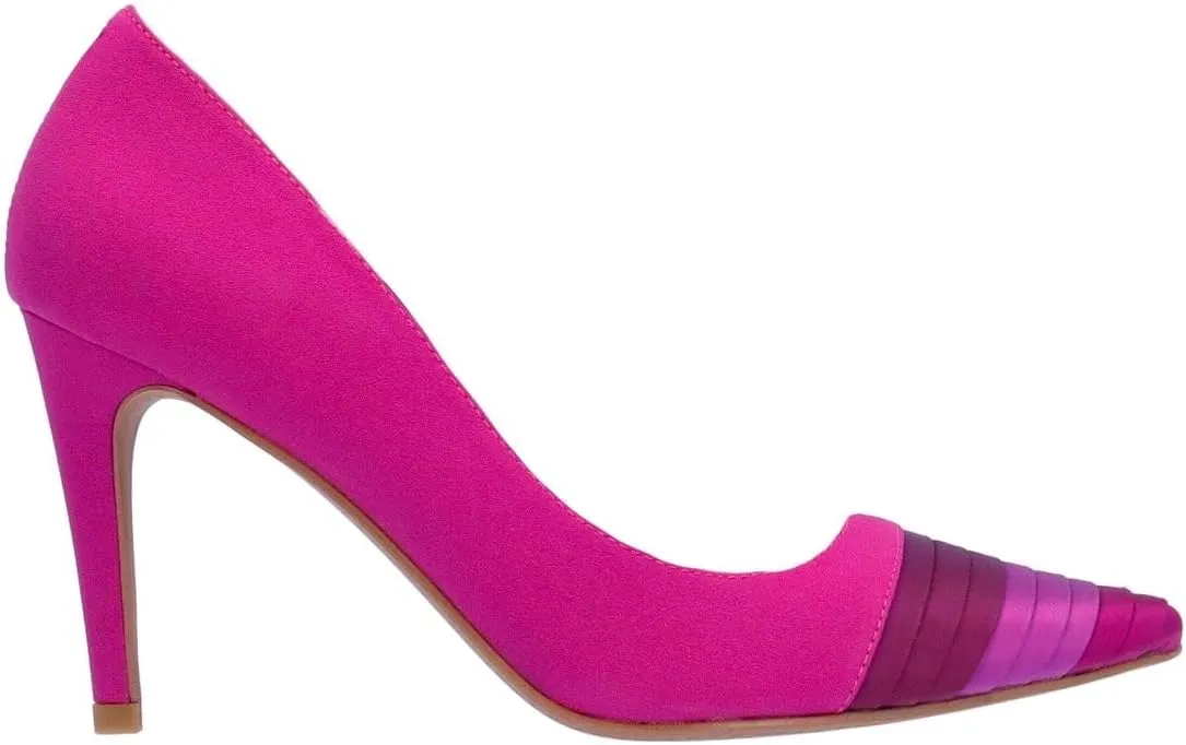 Women Rainbow Kitten Heels Pumps Pointed Toe Satin Stiletto High Heels Pumps Slip On Multicolored Closed Cap Toe Dress Sandals Patchwork Colorful Wedding Shoes Office Lady Sexy 4-11 M US