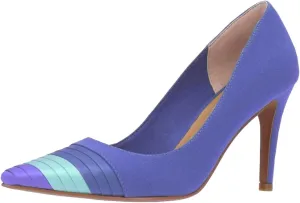 Women Rainbow Kitten Heels Pumps Pointed Toe Satin Stiletto High Heels Pumps Slip On Multicolored Closed Cap Toe Dress Sandals Patchwork Colorful Wedding Shoes Office Lady Sexy 4-11 M US