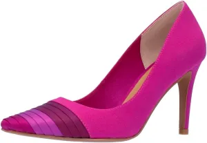 Women Rainbow Kitten Heels Pumps Pointed Toe Satin Stiletto High Heels Pumps Slip On Multicolored Closed Cap Toe Dress Sandals Patchwork Colorful Wedding Shoes Office Lady Sexy 4-11 M US