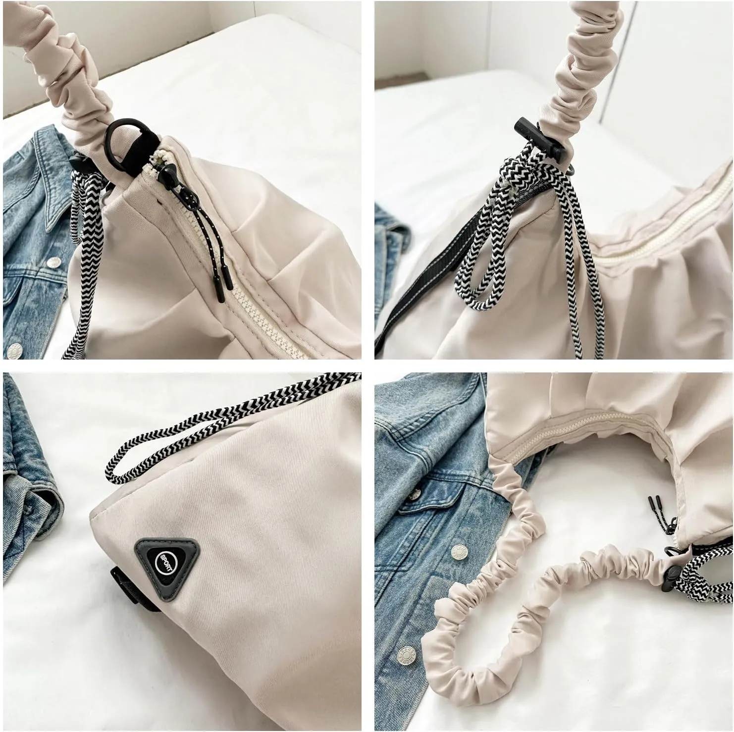 Women Shoulder Handbag Fashionable Practical Tote Purse Multifunctional Crossbody Bag MultiPocket Gym Bag