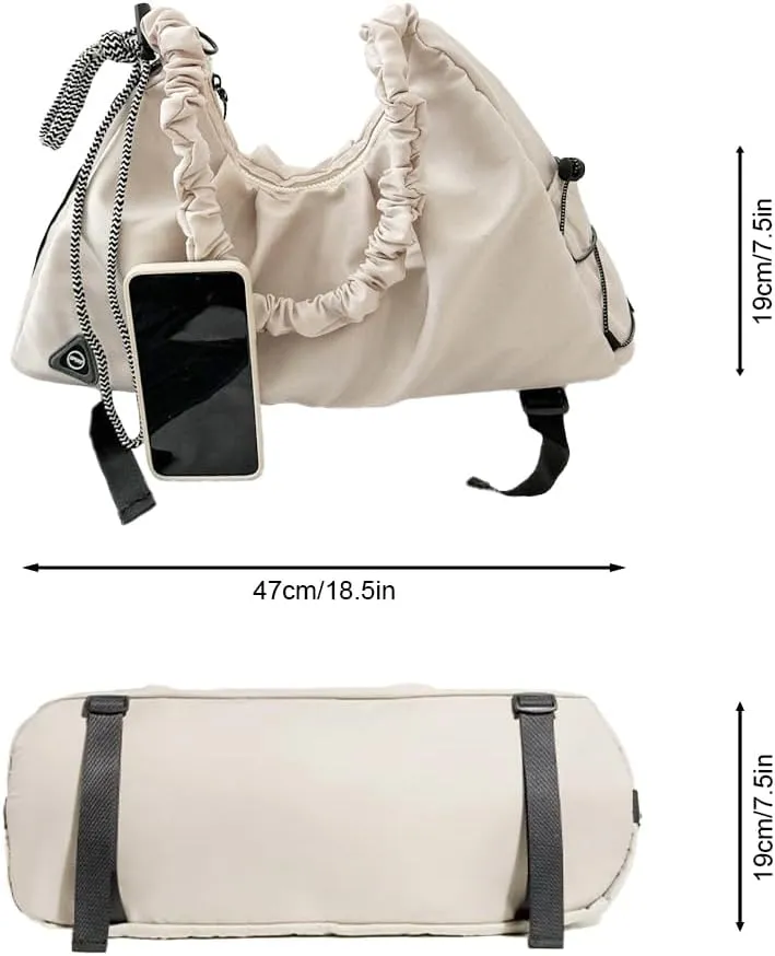 Women Shoulder Handbag Fashionable Practical Tote Purse Multifunctional Crossbody Bag MultiPocket Gym Bag