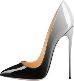 Women Stiletto Shoes Pointy Closed Toe High Heels Elegant and Fashionable Gradient Color Shallow Mouth Women's 12cm High Heel Evening Shoes