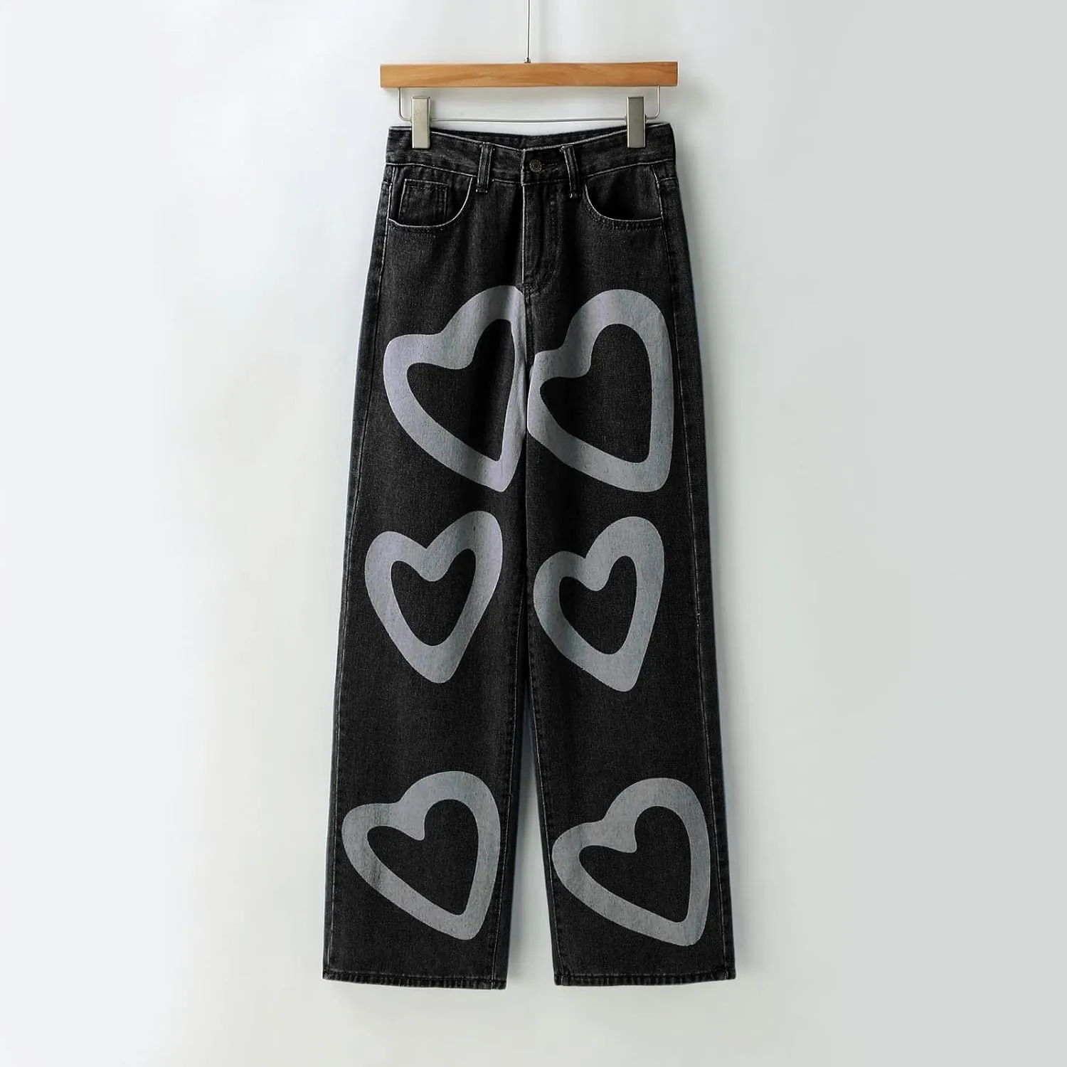 Women's Baggy Jeans Vintage Y2K Wide Leg Jeans High Waisted Boyfriend Pants Plus Size Ripped Jeans Hip Hop Streetwear