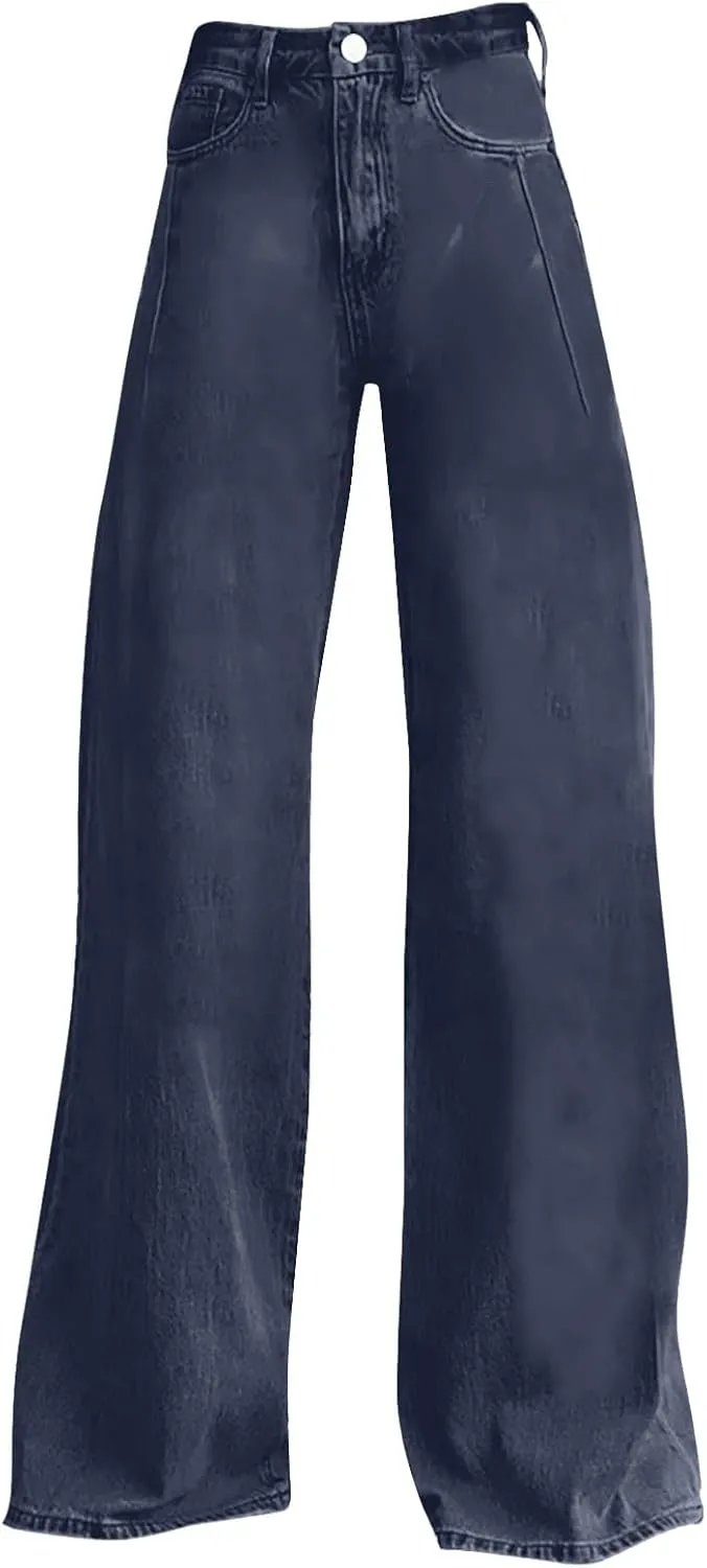 Womens Baggy Pant 2025 Summer Fashion Wide Leg Sweatpant Jeans Denim Vintage Pant 90s Y2K Streetwear Trouser