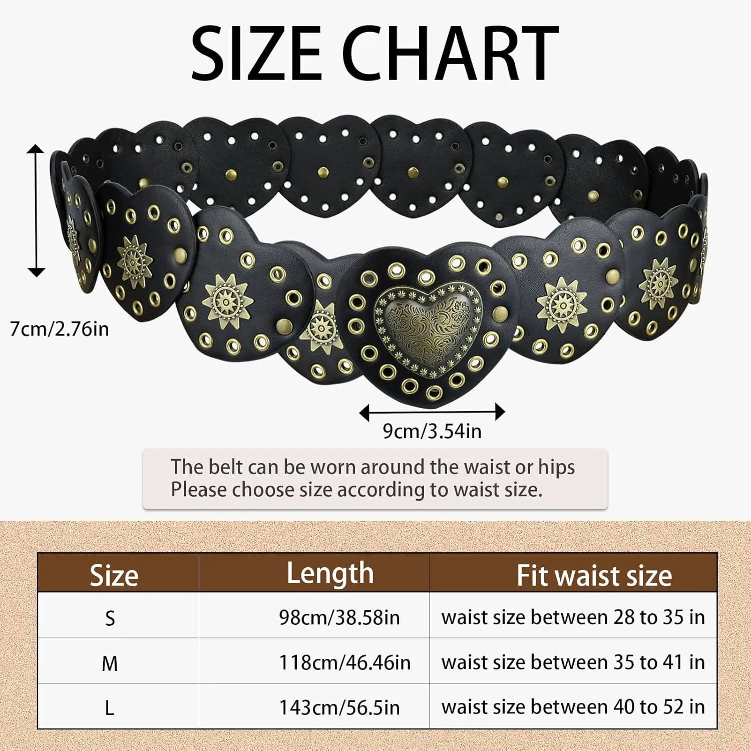 Womens Belt Brown Western Belts for Cowgirl Cowboy Western Country Belts for Dress Boho Wide Waist Belt