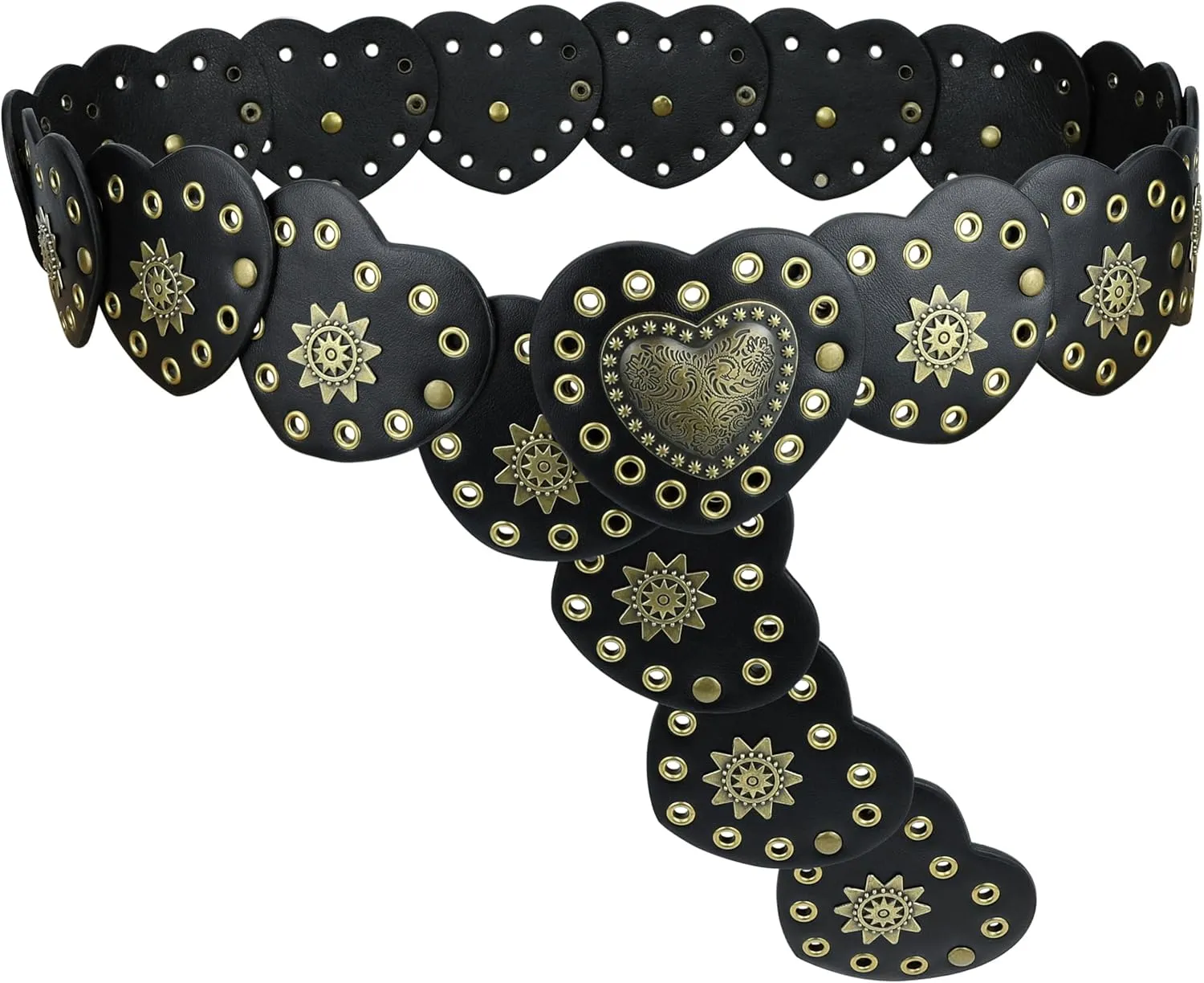 Womens Belt Brown Western Belts for Cowgirl Cowboy Western Country Belts for Dress Boho Wide Waist Belt
