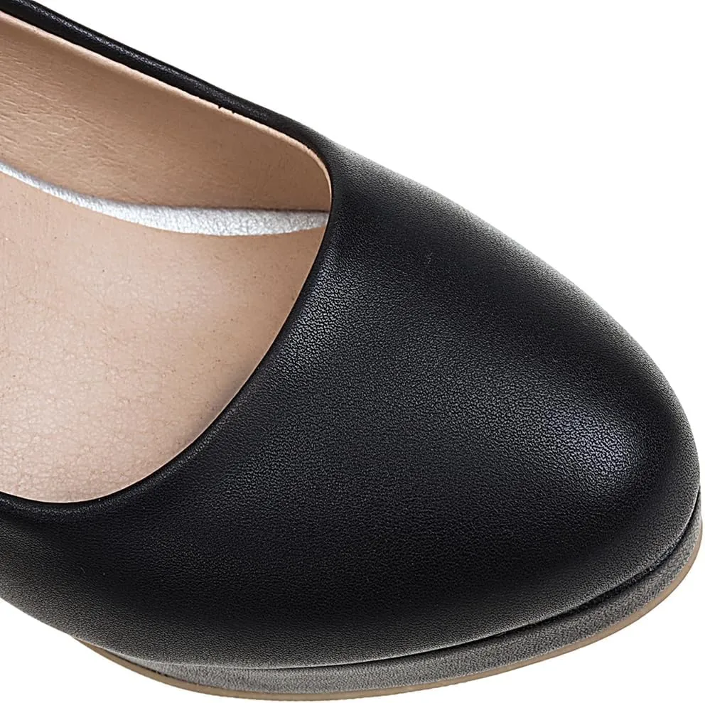 Women's Chunky High Heels Pearls Ankle Strap Pumps Shoes Round Toe Platform Elegant Mary Jane Dress Shoe