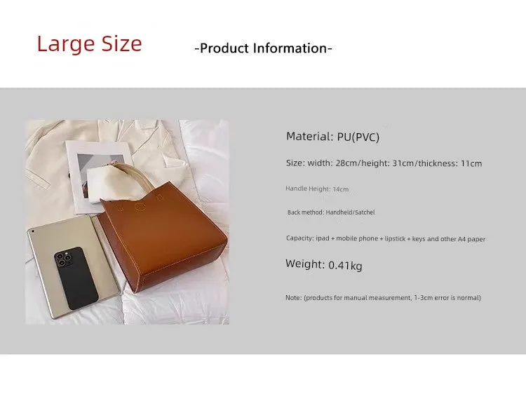 Women's Fashionable All-Match Large-Capacity Handbag