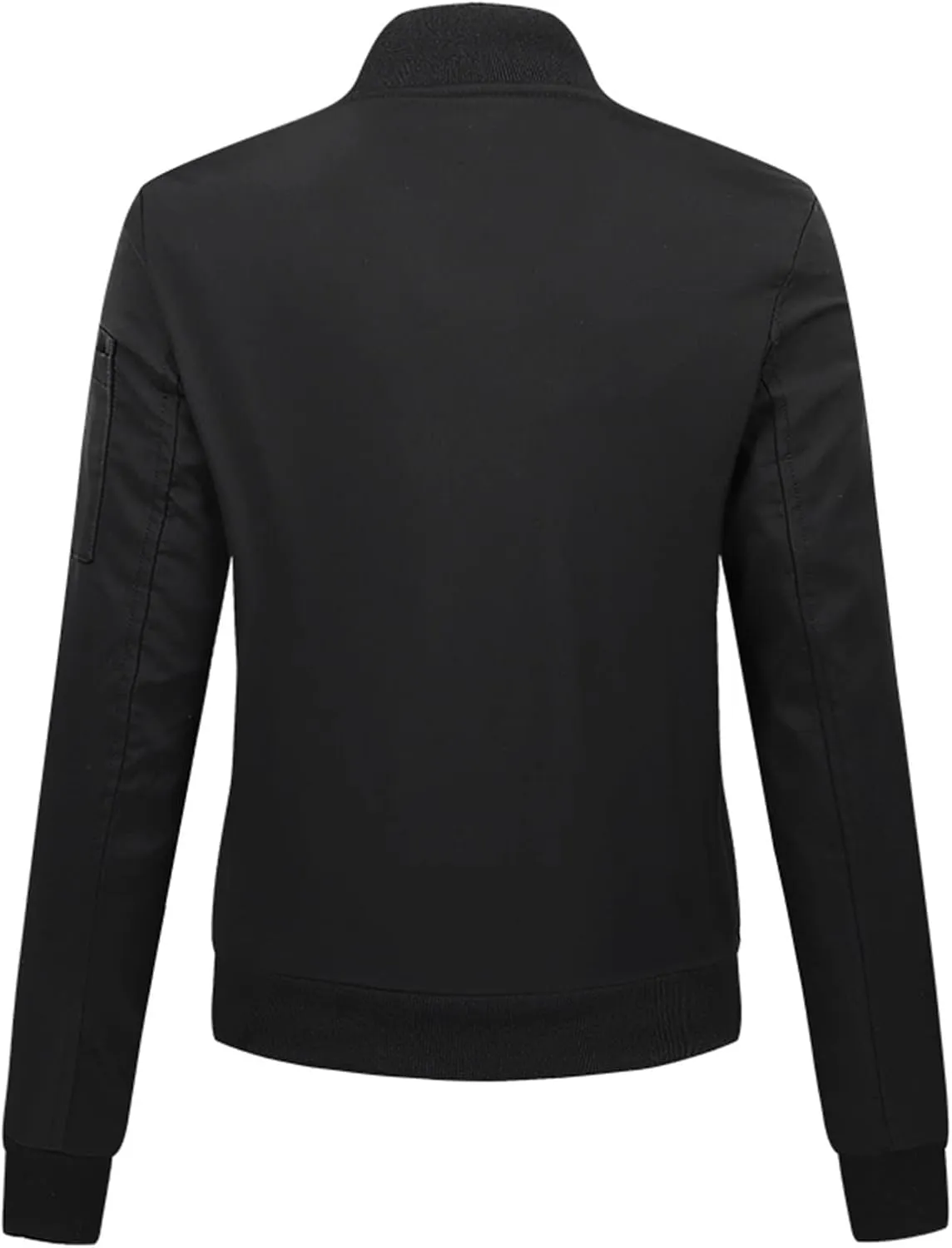 Women's Faux Leather Jacket Stand Collar Long Sleeve Outwear PU Moto Jackets Slim Fit Casual Coat Full Zip Up Coats