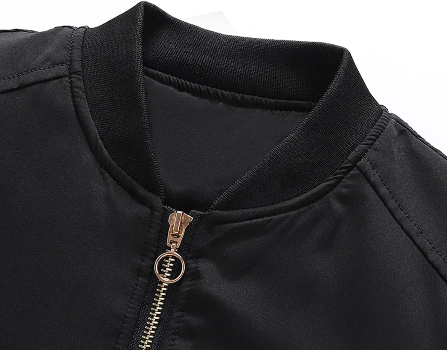 Women's Faux Leather Jacket Stand Collar Long Sleeve Outwear PU Moto Jackets Slim Fit Casual Coat Full Zip Up Coats
