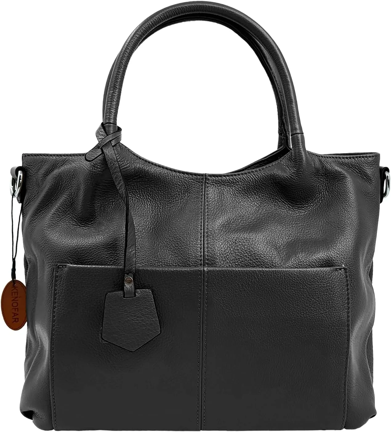 Women's Genuine Leather Large Tote Bag, Fashionable Top Handle Handbag and Ladies Spacious Shoulder Bag