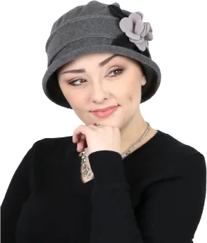 Womens Hat Luxury Fleece Cloche Ladies Cancer Headwear Chemo Winter Head Coverings Plush Double Layer Olivia