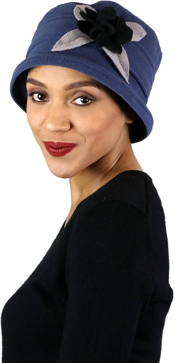 Womens Hat Luxury Fleece Cloche Ladies Cancer Headwear Chemo Winter Head Coverings Plush Double Layer Olivia