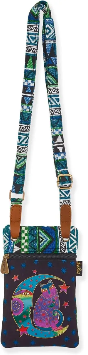 Women's Laurel Burch, Moonside Cat Small Crossbody