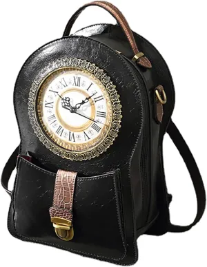 Women's Real Working Clock Bag, Crossbody Shoulder Bag with Time Function (C)