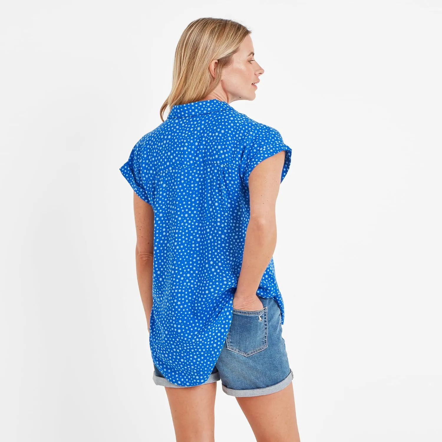 Womens/Ladies Alston Stars Capped Sleeved Shirt