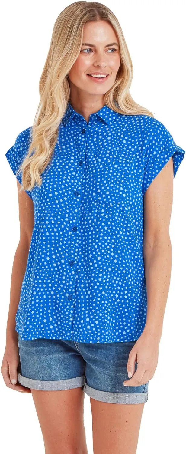Womens/Ladies Alston Stars Capped Sleeved Shirt