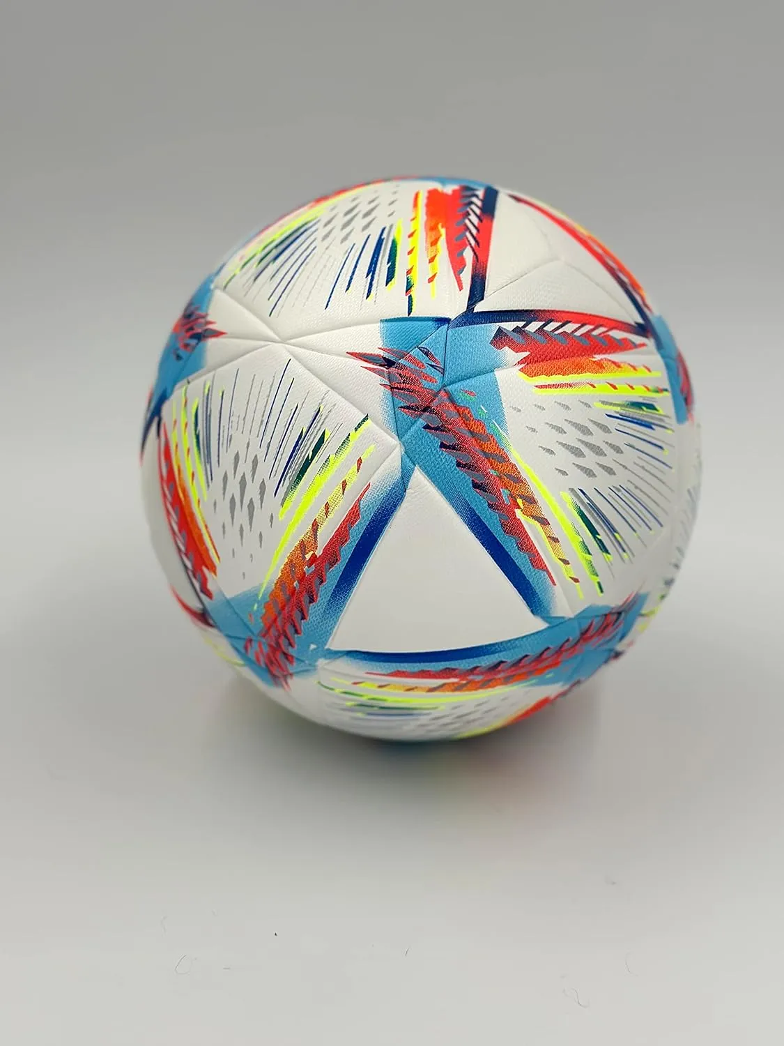 World Cup Quality Soccer Ball Size 5 Thermally Bonded Match Ball with Seamless Stitching- Official Match Weight- Long Lasting Professional High Grade PU Leather- Pelota de Futbol- USA