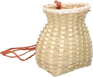 Woven Tea Basket Backpack Garden Harvesting Bag Handmade Bamboo Craft Lightweight Sturdy Decorative Flower Basket for Home Decor