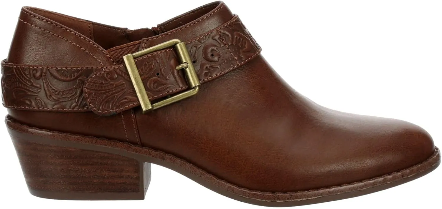 XAPPEAL Jodie - Women's Faux Leather Western Low Heel Ankle Bootie